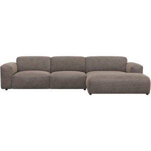 FLEXLUX Hoekbank Lucera Chaiselongue + 2,5-zistsbank modern & gezellig, koudschuim, stalen nosagvering