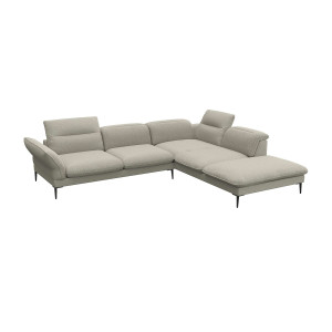 FLEXLUX Hoekbank Salino, functie-sofa met ottomane, relaxsofa, hoekbank Bank met arm- en hoofdeinde verstellingen, koudschuim & staalgolven