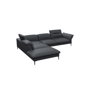 FLEXLUX Hoekbank Salino, functie-sofa met ottomane, relaxsofa, hoekbank Bank met arm- en hoofdeinde verstellingen, koudschuim & staalgolven