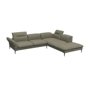 FLEXLUX Hoekbank Salino, functie-sofa met ottomane, relaxsofa, hoekbank Bank met arm- en hoofdeinde verstellingen, koudschuim & staalgolven