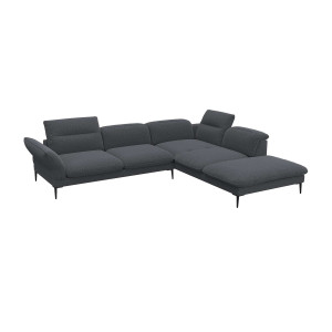 FLEXLUX Hoekbank Salino, functie-sofa met ottomane, relaxsofa, hoekbank Bank met arm- en hoofdeinde verstellingen, koudschuim & staalgolven