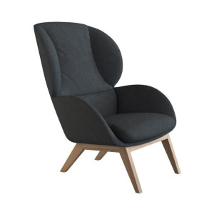 FLEXLUX Oorfauteuil Adria Stijl & comfort, organische vorm, eikenhouten voet