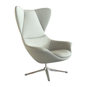 FLEXLUX Oorfauteuil Stilo relaxstoel, TV-stoel Solitaire, stijlicoon, draaibaar, aluminium basis