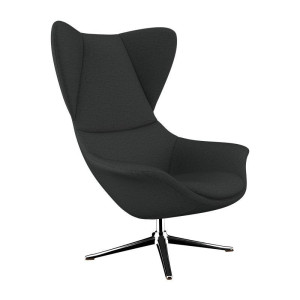 FLEXLUX Oorfauteuil Stilo relaxstoel, TV-stoel Solitaire, stijlicoon, draaibaar, aluminium basis