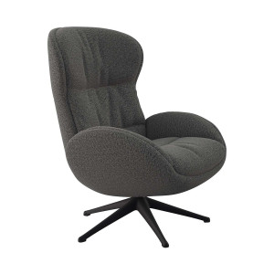 FLEXLUX Relaxfauteuil Haze, TV-stoel, fauteuil, stoffeerstoel Rugdeelverstelling, draaibaar, voet zwart