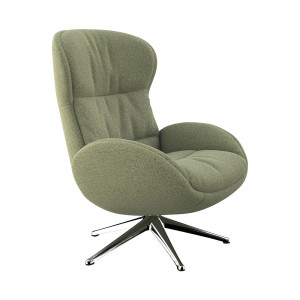 FLEXLUX Relaxfauteuil Haze, TV-stoel, fauteuil, stoffeerstoel Rugdeelverstelling, draaibaar, voet van aluminium