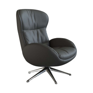 FLEXLUX Relaxfauteuil Haze, TV-stoel, fauteuil, stoffeerstoel Rugdeelverstelling, draaibaar, voet van aluminium