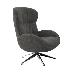 FLEXLUX Relaxfauteuil Haze, TV-stoel, fauteuil, stoffeerstoel Rugdeelverstelling, draaibaar, voet van aluminium