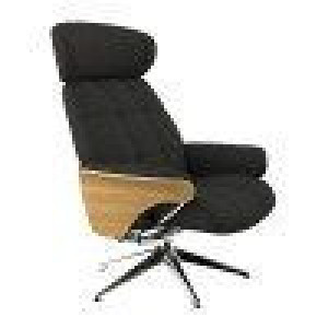 FLEXLUX Relaxfauteuil Skagen Funktionsessel, Polstersessel, Armlehne, TV-Fernsehsessel, Relaxfunctie & verstelling van hoofdsteun en rugleuning, armleuningen Eiken, aluminium voet, M