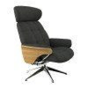 FLEXLUX Relaxfauteuil Skagen Funktionsessel, Polstersessel, Armlehne, TV-Fernsehsessel, Relaxfunctie & verstelling van hoofdsteun en rugleuning, armleuningen Eiken, aluminium voet, M