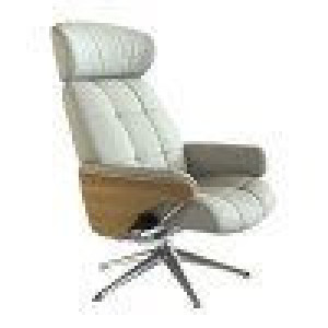 FLEXLUX Relaxfauteuil Skagen Funktionsessel, Polstersessel, Armlehne, TV-Fernsehsessel, Relaxfunctie & verstelling van hoofdsteun en rugleuning, armleuningen Eiken, aluminium voet, M