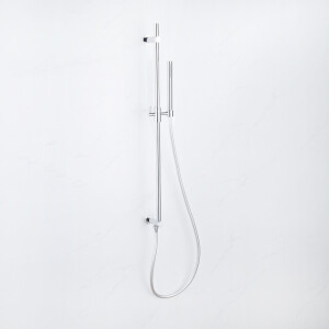 Fortifura Calvi Glijstangset - geïntegreerde wandaansluitbocht - doucheslang metaal- handdouche staaf - chroom SW1111526//SW970048//SW496810