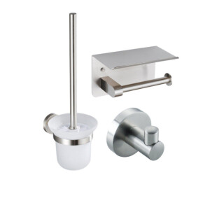 Fortifura Calvi - toiletrolhouder - met plateau - Geborsteld RVS PVD (RVS) SW1183054/SW639927/SW639930