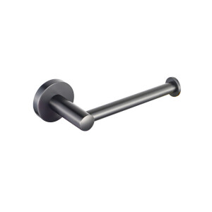 Fortifura Calvi toiletrolhouder/reserverolhouder - zonder klep - rond - PVD - Geborsteld gunmetal (antraciet) SW721172