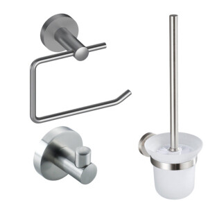 Fortifura Calvi Toiletset 3-delig Geborsteld RVS PVD (RVS) SW639927 SW639930 SW639928