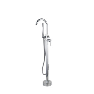 Fortifura Calvi Vrijstaande Badkraan - 113cm - handdoucheset - chroom SW377817