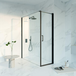 Fortifura Galeria Douchecabine - 60x160x200 - Profiel veiligheidsglas - anti kalk - mat zwart SW1122468/SW797918/SW797905