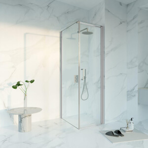 Fortifura Galeria Douchecabine - 60x80x200 - Profiel veiligheidsglas - anti kalk - Geborsteld RVS PVD (RVS) SW1122469/SW797914/SW797908