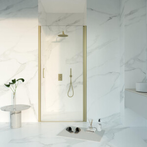 Fortifura Galeria Douchecabine - 70x100x200 - Profiel veiligheidsglas - anti kalk - Geborsteld Messing PVD (Goud) SW1122476/SW797915/SW797910