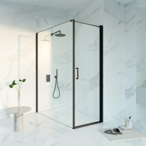 Fortifura Galeria Douchecabine - 70x160x200 - Profiel veiligheidsglas - anti kalk - mat zwart SW1122474/SW797918/SW797905