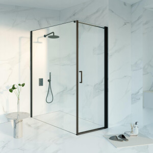 Fortifura Galeria Douchecabine - 70x180x200 - Profiel veiligheidsglas - anti kalk - mat zwart SW1122474/SW797920/SW797905