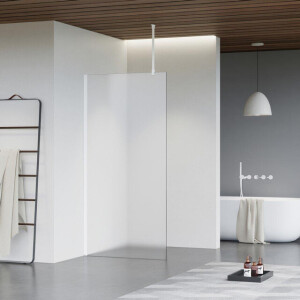 Fortifura Galeria inloopdouche - 100x200cm - mat glas - plafondarm - mat wit SW797927/SW797906/SW804546