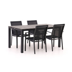 Forza Altea/Fidenza 160cm dining tuinset 5-delig stapelbaar - Laagste prijsgarantie!