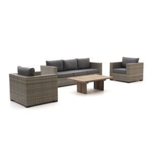 Forza Giotto/ROUGH-L 120cm stoel-bank loungeset 4-delig - Laagste prijsgarantie!