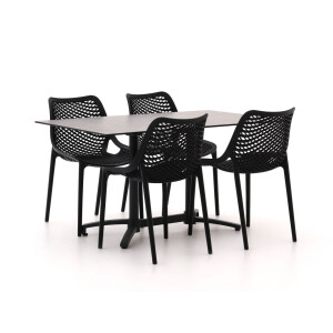 Forza Ripi/Canzo 140cm dining tuinset 5-delig stapelbaar inklapbaar - Laagste prijsgarantie!
