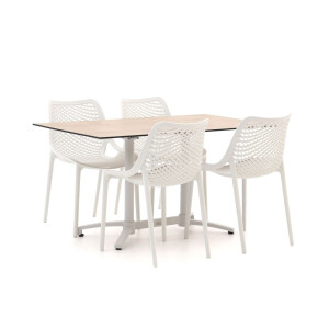Forza Ripi/Canzo 140cm dining tuinset 5-delig stapelbaar inklapbaar - Laagste prijsgarantie!