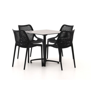 Forza Ripi/Canzo 80cm dining tuinset 5-delig stapelbaar inklapbaar - Laagste prijsgarantie!