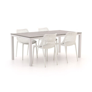 Forza Ripi/Fidenza 183cm dining tuinset 5-delig stapelbaar - Laagste prijsgarantie!