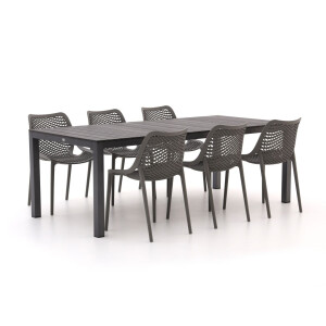 Forza Ripi/Fidenza 220cm dining tuinset 7-delig stapelbaar - Laagste prijsgarantie!