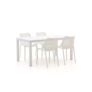 Forza Ripi/Menzano 160cm dining tuinset 5-delig stapelbaar - Laagste prijsgarantie!