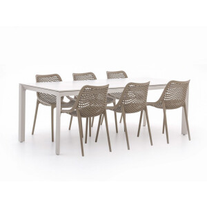 Forza Ripi/Sestino 220cm dining tuinset 7-delig stapelbaar - Laagste prijsgarantie!