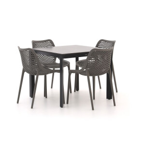 Forza Ripi/Sestino 90cm dining tuinset 5-delig stapelbaar - Laagste prijsgarantie!