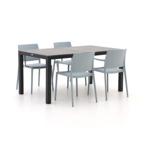 Forza Sile/Fidenza 160cm dining tuinset 5-delig stapelbaar - Laagste prijsgarantie!