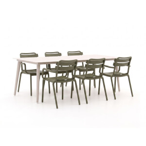 Forza Vico/Sora 220cm dining tuinset 7-delig stapelbaar - Laagste prijsgarantie!