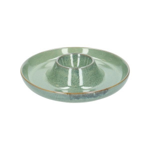 Serveerschaal voor dips, reactief glazuur, groen