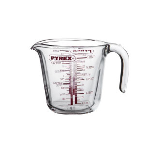 Maatbeker Pyrex, glas, 0,5 liter