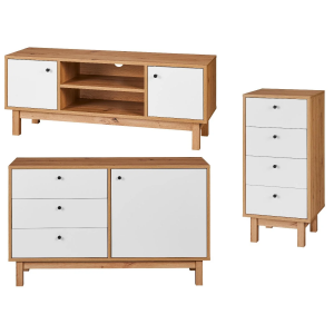 LIVARNO home Set van TV-meubel en 2 ladekasten Copenhagen