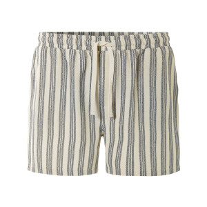LIVERGY Korte heren broek (Wit/donkerblauw, S)