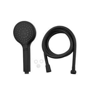 LIVARNO home Douchekop met slang (Handdouche rond, Zwart)