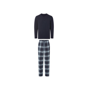 ESMARA MEN Heren pyjama (Donkerblauw/wit, XXL)