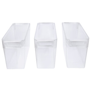 SILVERCREST Koelkastorganizers met deksel - 3 bakjes - 3,2 L
