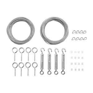 PARKSIDE Staalkabel-klimhulp, 30 m / 15 m (15m set 2st.)