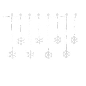 LIVARNO home LED-lichtgordijn (Sneeuwvlokken warmwit)