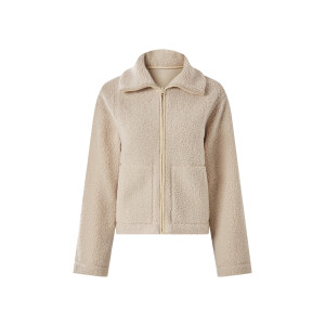 ESMARA Dames teddyfleece jas (Beige, S (36/38))