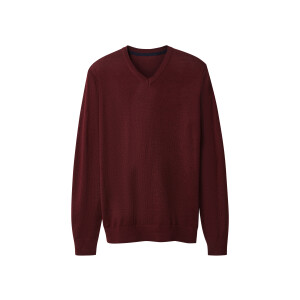 esmara Men Heren trui met merinowol (Bordeaux, XL)