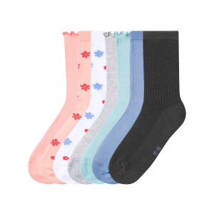 Esmara Kids 7 Paar kinder sokken (roze/blauw, 35-38)